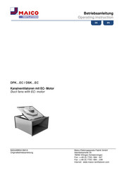 Maico DSK EC Series Operating Instructions Manual
