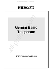 Interquartz Gemini Basic Operating Instructions Manual
