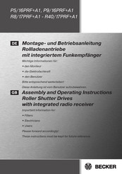 Becker P5/16PRF+A1 Assembly And Operating Instructions Manual