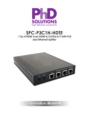PhD Solutions SPC-P3C1H-HDTE Operation Manual