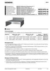 Siemens SED2-IP21-A Mounting Instructions
