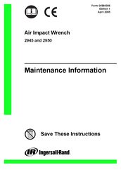 Ingersoll Rand 2950 Series Maintenance Information