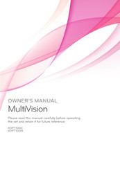 LG MultiVision 60PT100N Owner's Manual