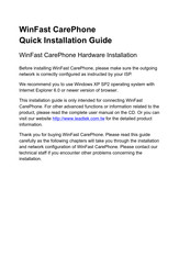 WinFast CarePhone Quick Installation Manual