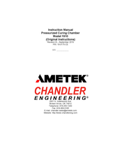 Ametek Chandler Engineering 1910 Instruction Manual