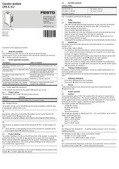 Festo CPX-E-1CI Instructions For Use