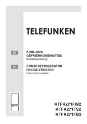 Telefunken KTFK271FS2 Instruction Booklet