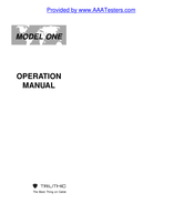 Trilithic Model One Operation Manual
