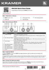 Kramer VM-2UX Quick Start Manual