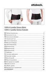 Otto Bock Lumbo Sensa Male Instructions For Use Manual