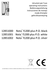 LDR Nota f1200 PO Series Operating Instructions Manual