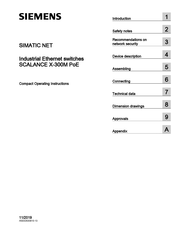 Siemens SIMATIC SCALANCE X-300M PoE Compact Operating Instructions