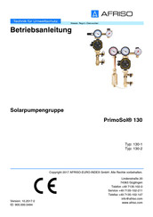 afriso PrimoSol 130-4 Operating Instructions Manual