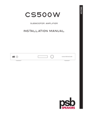 PSB CS500W Installation Manual