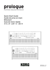 Korg prologue Quick Start Manual