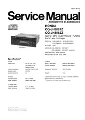 Honda CQ-JH8061Z Service Manual