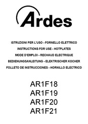 ARDES AR1F20 Instructions For Use Manual