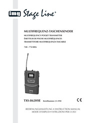 Stageline TXS-862HSE Instruction Manual