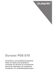 Duratec POS S15 Notes On Safety And Installation