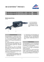 3B SCIENTIFIC PHYSICS 1000680 Instruction Sheet