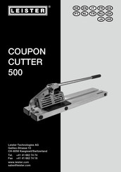 Leister COUPON CUTTER 500 Operating Instructions Manual