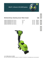 UFLOOR WOLFF Vario-Stripper Series Operating Manual