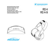 Sennheiser RS 4 Instructions For Use Manual