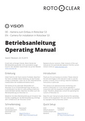 Rotoclear vision Operating Manual