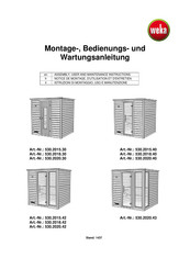 Weka Holzbau 530.2015.40 Assembly, User And Maintenance Instructions