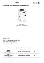 Pfannenberg EB 160 Operating And Maintenance Instructions Manual