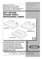 Orved VACUUM FAMILY Operating And Service Manual