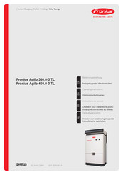 Fronius Fronius Agilo 360.0-3 TL Operating Instructions Manual
