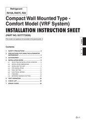 OVK R410A Installation Instruction Sheet
