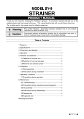 Yoshitake SY-9 Product Manual