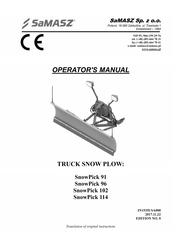 SaMASZ SnowPick 91 Operator's Manual