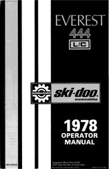 BOMBARDIER ski-doo EVEREST 444 L/C 1978 Operator's Manual