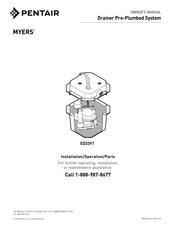 Pentair Myers ED33V1 Owner's Manual