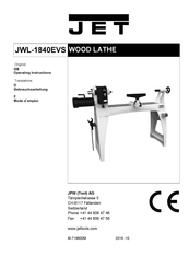 Jet JWL-1840EVS Operating Instructions Manual