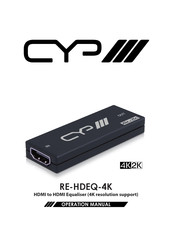 CYP RE-HDEQ-4K Operation Manual