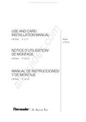 Thermador LFTD 30 Series Use And Care/Installation Manual