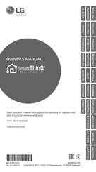 LG SmartThinQ LCW-003 Owner's Manual