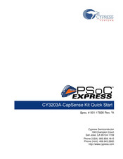 Cypress CY3203-CapSense Quick Start Manual