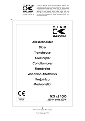 Kalorik TKG AS 1000 Instruction Manual