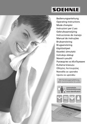 Soehnle Body Balance Milano Operating Instructions Manual