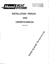 Hood Seafurl 810 LD Installation Manual And Owner's Manual