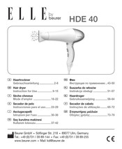 Beurer Elle HDE 40 Instructions For Use Manual