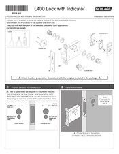 Schlage L400 Series Installation Instructions Manual
