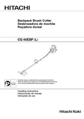 Hitachi CG 40EBF Handling Instructions Manual