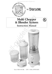 Taylor The Biggest Loser AB-1002-BL Instruction Manual