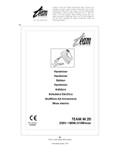 Team International TEAM M 20 Operating Instructions Manual